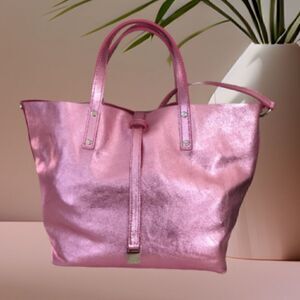 TIFFANY & CO REVERSIBLE MINI TOTE METALLIC AND SUEDE